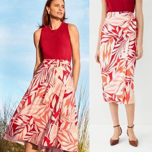 Ann Taylor Tropical Sarong Midi Skirt
